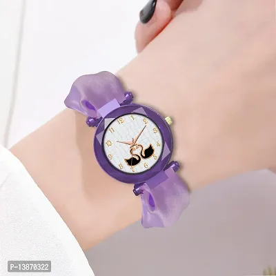 SONATA Floral Folkart inspired Purple Dial Leather Strap Watch – GHADIWALE